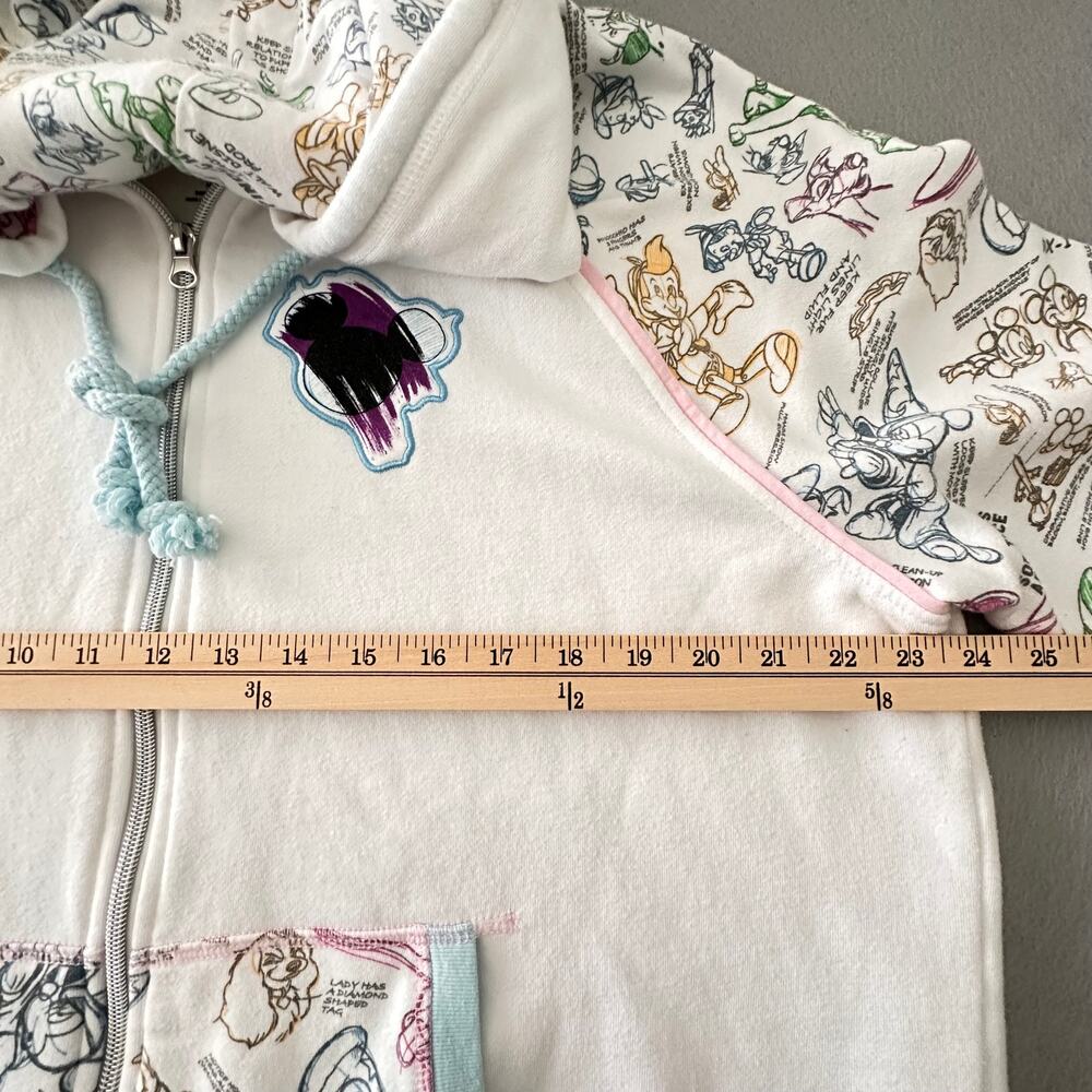 Disney Parks Ink and Paint Castle Full Zip Hoodie Sweatshirt Size XL - Picture 12 of 13